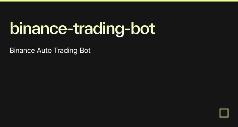 Binance Trading Bot