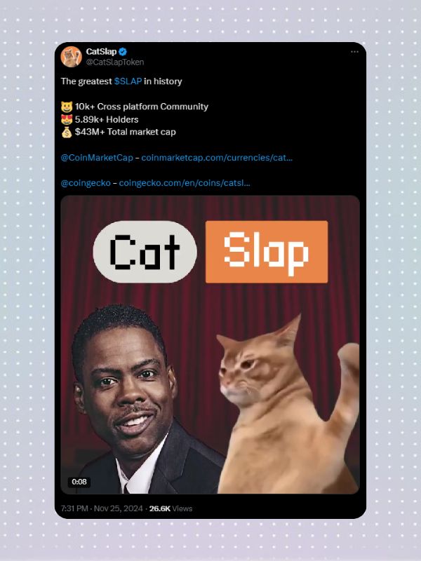 Upcoming meme coins - CatSlap