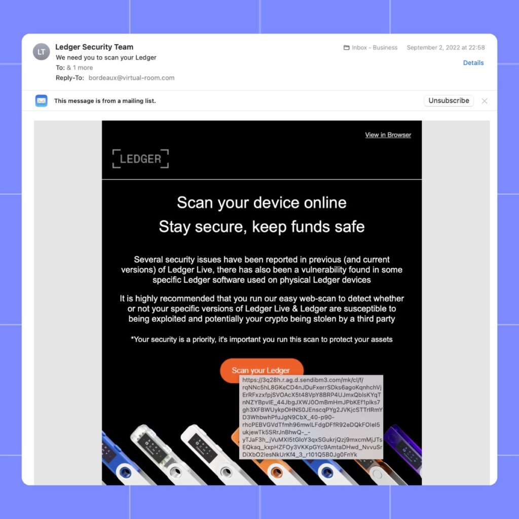 What Are Ledgers Legit Emails Example Of Phising Email