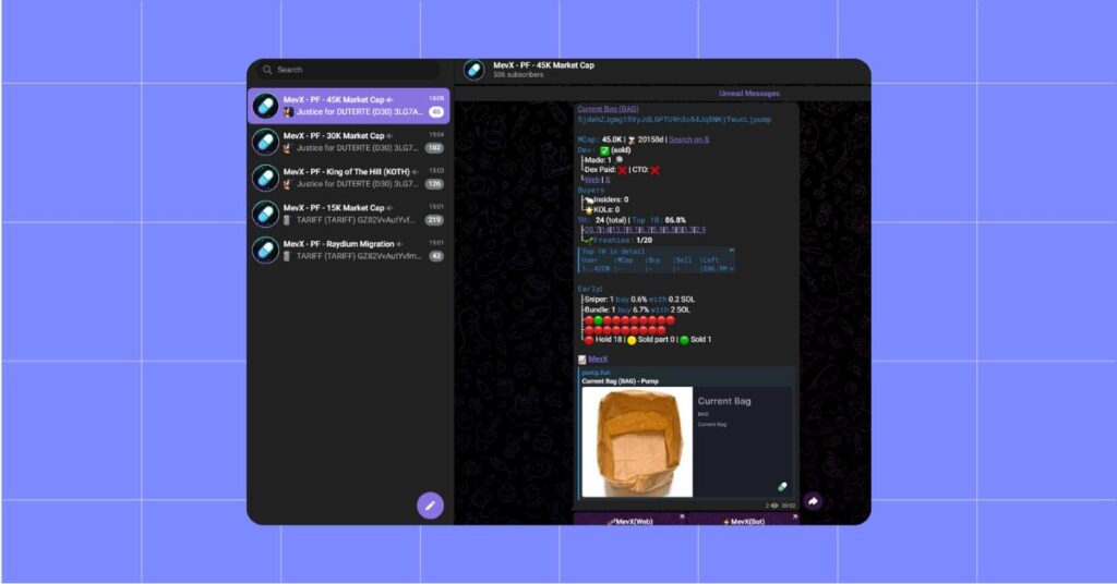 MevX's Pump.fun Signals