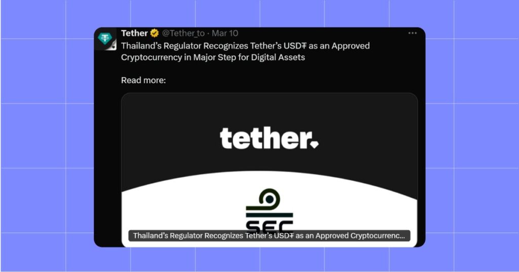 Thailand Greenlights Stablecoins - Tether Announcement