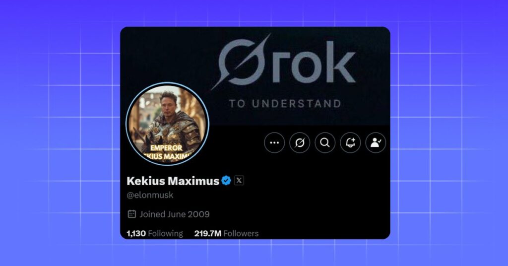 Elon Musk's Avatar switch to Kekius Maximus