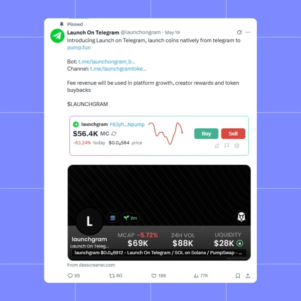 Launch On Telegram ($LAUNCHGRAM)