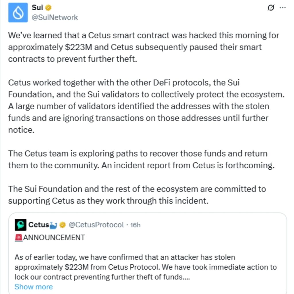 Cetus Protocol Hacked