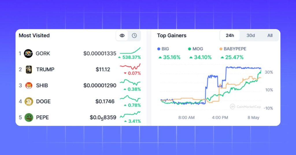 Top Meme Coin Gainers