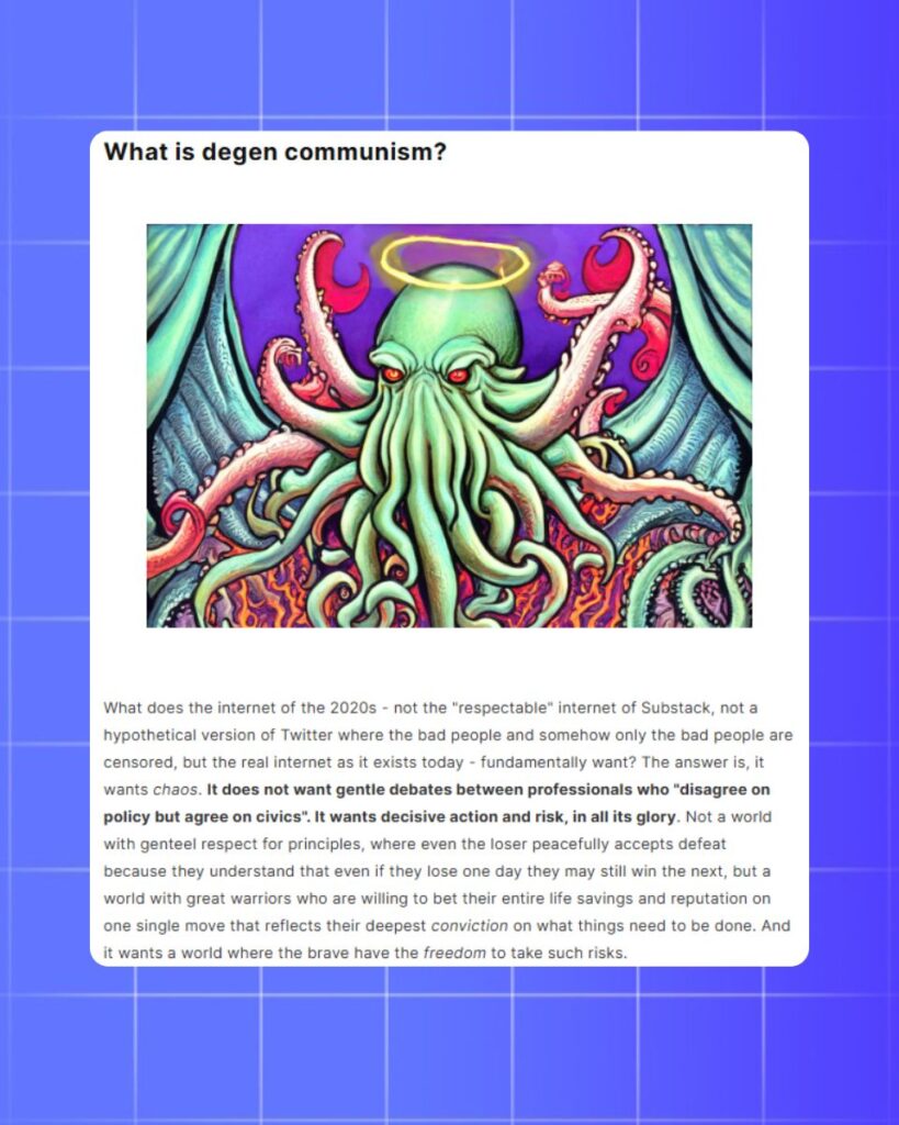 What is degen communism?