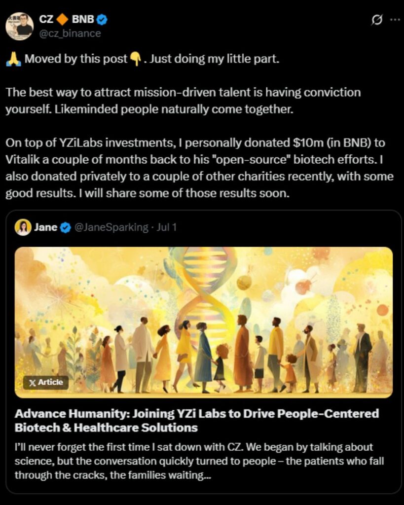 CZ's Post for Donation