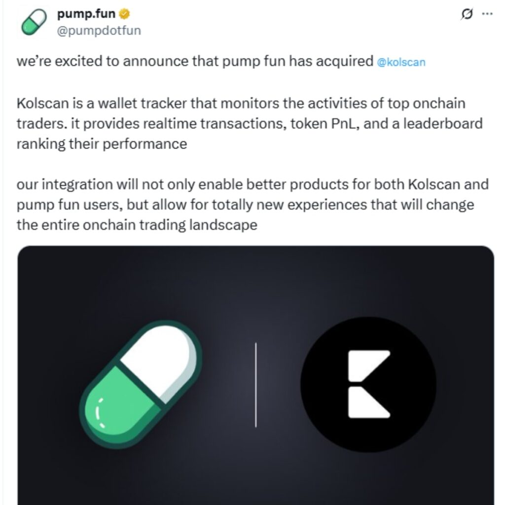 Pump.fun Acquires Kolscan