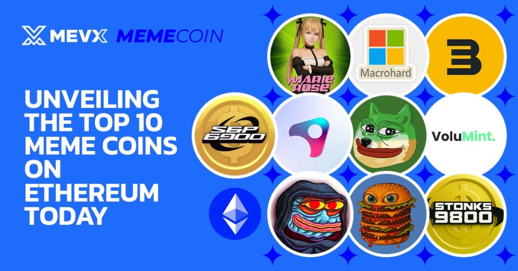 Top 10 meme coins on Ethereum